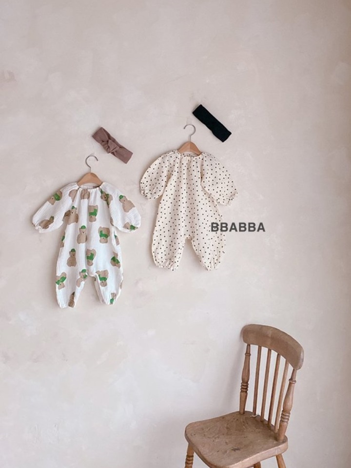 Bear Long Dot Long Body Suit