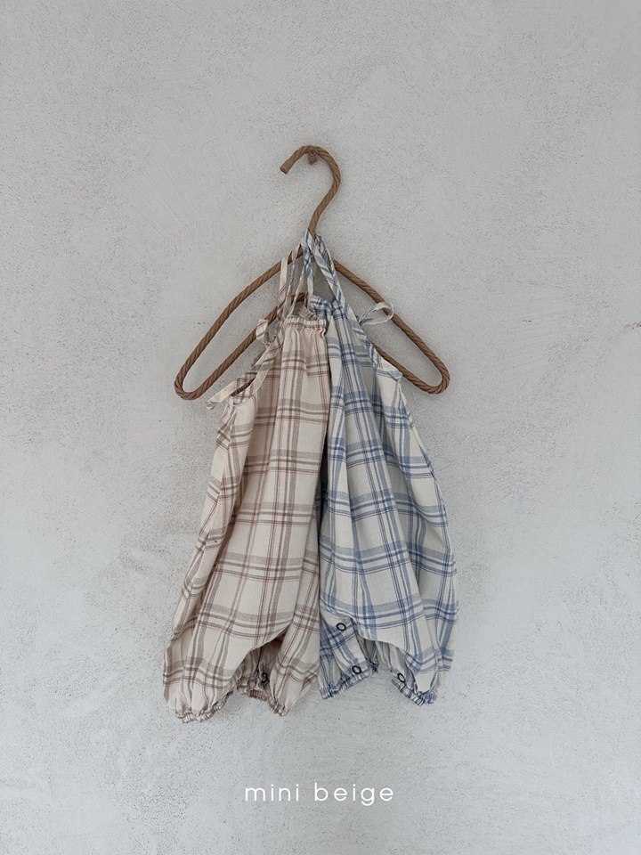 Check String Sleeveless Body Suit