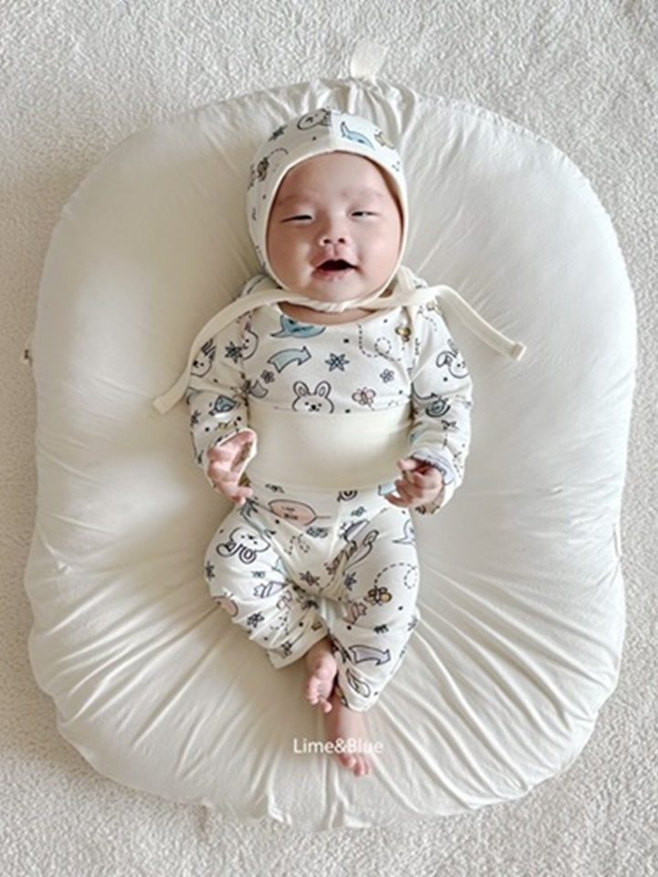 Candy Rabbit Baby Top Bottom Set