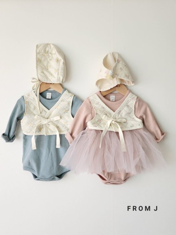 Mini Flower Hanbok Body Suit Set