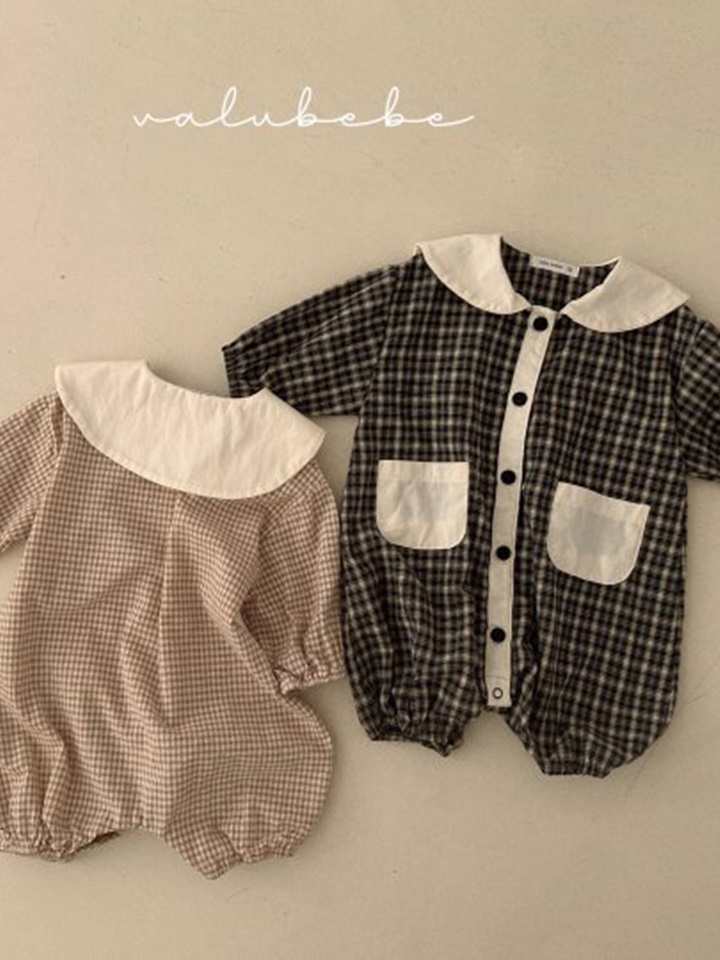 Check Collar Body Suit
