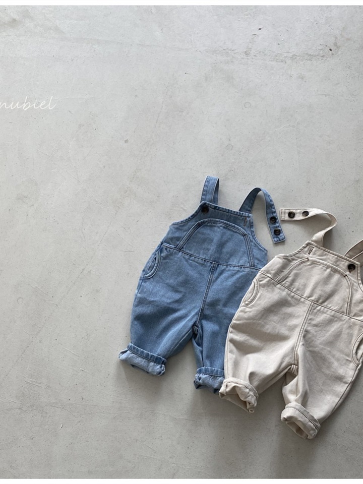 Piping Denim Dungarees Pants