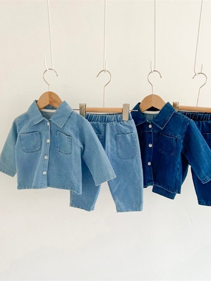 Bebe Denim Top Bottom Set