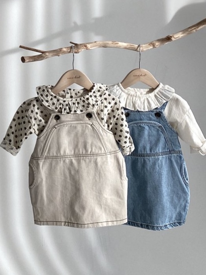 Piping Denim One-Piece