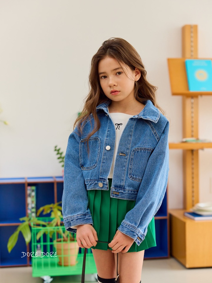 Raglan Denim Crop Jacket