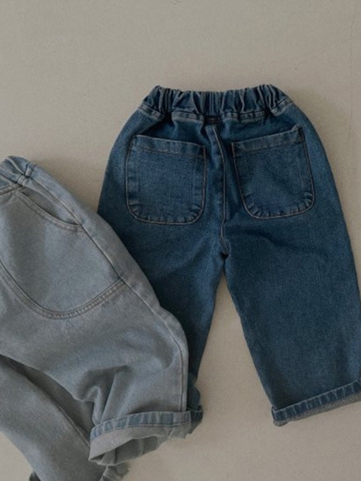 Circle Pocket Denim Pants