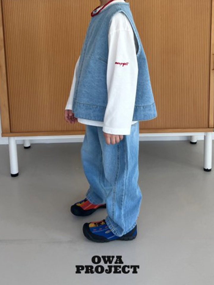 Slit Denim Pants