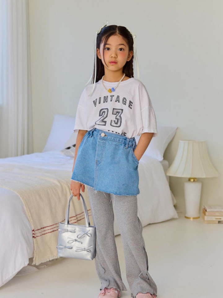 Wrap Denim Skirt