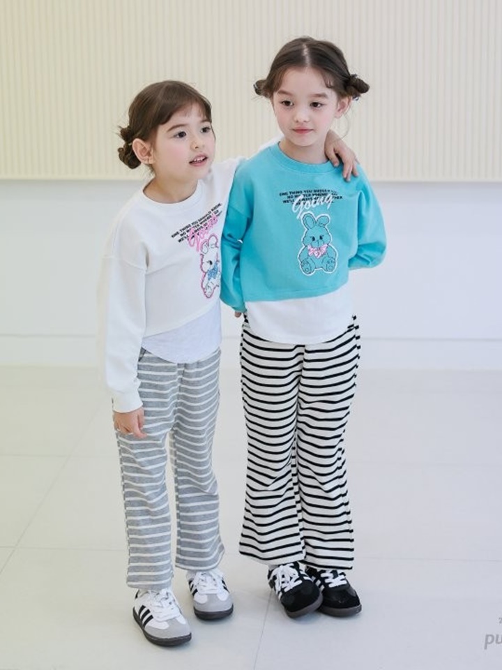 Striped Boot Cut Pants
