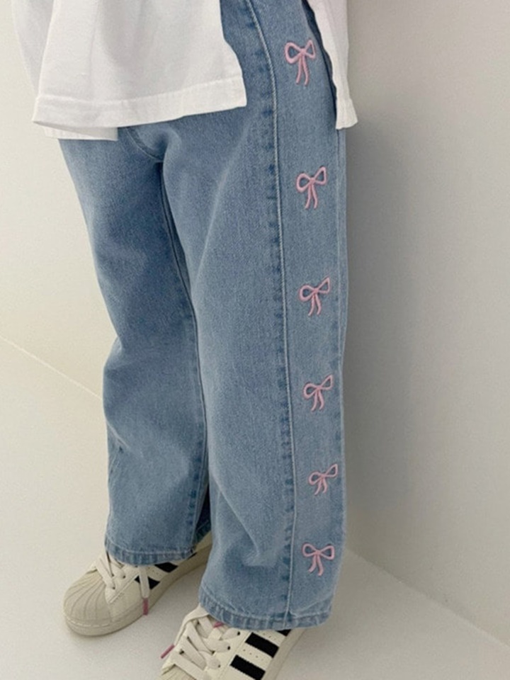Ribbon Denim Pants