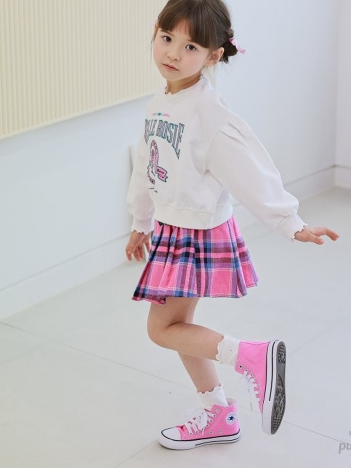 Pleated Check Skirt