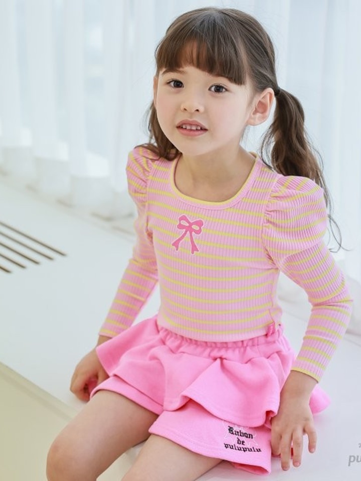 Ribbon Embroidery Puffy Tee
