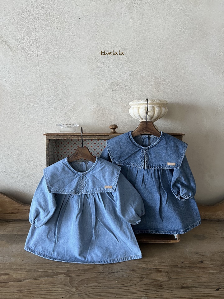 Collar Denim One-Piece