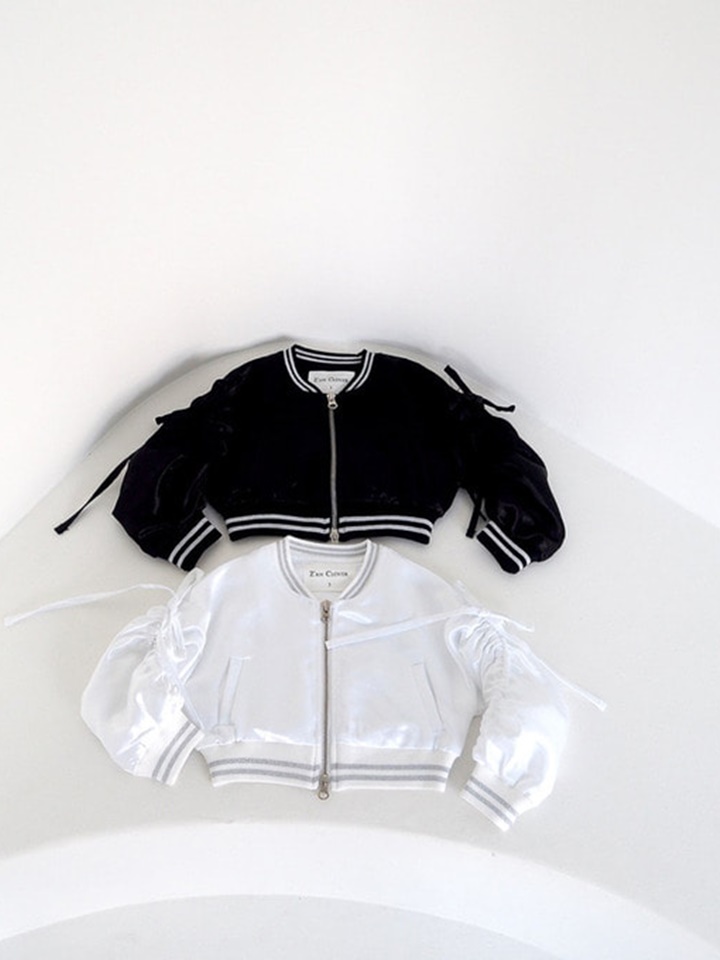 Shine Shirring Zip Up