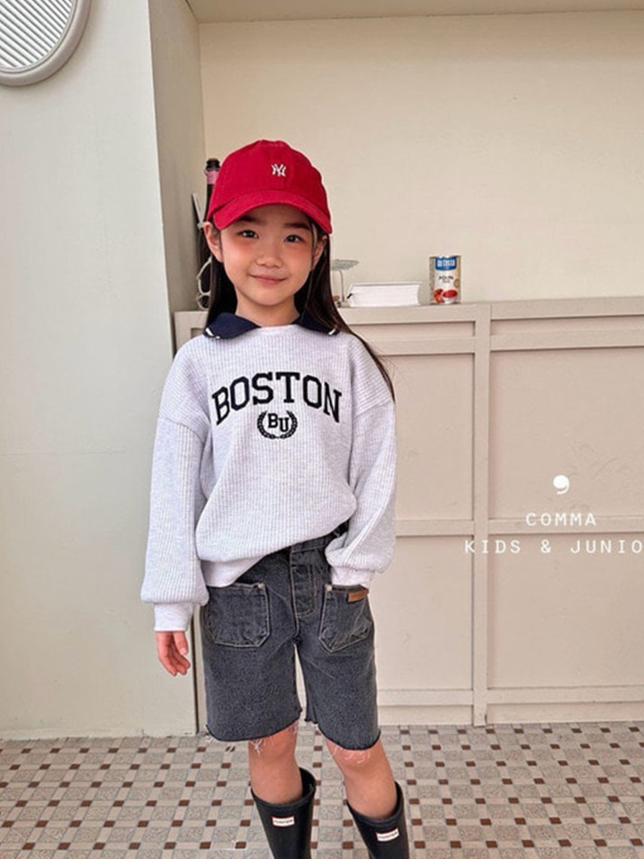 Waffle Collar Sweatshirt