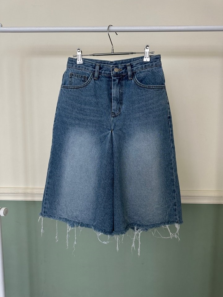 Cutting Skirt Denim Pants