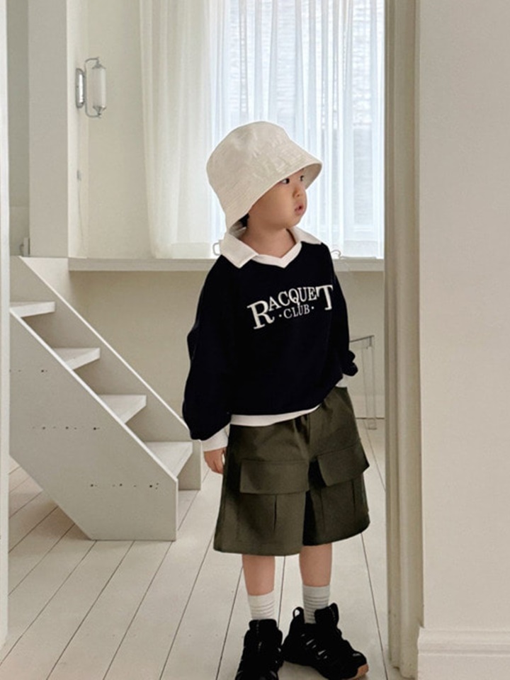V Neck Collar Sweatshirt