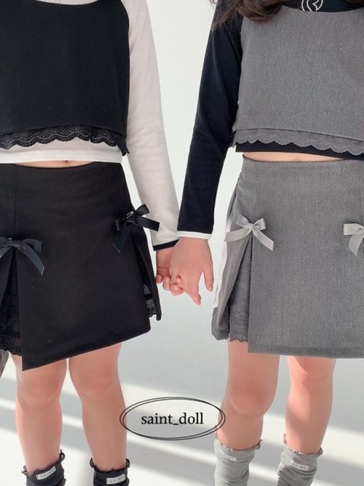 Lace Opposite Wrinkle Skirt