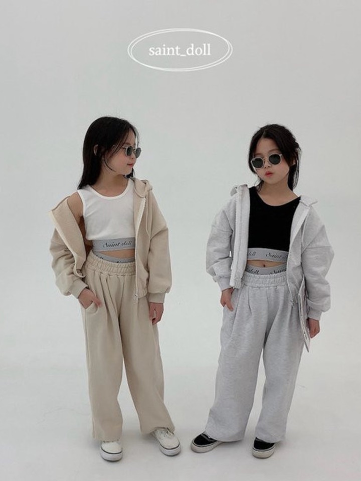 Two Tuck Wide Pants With Mom