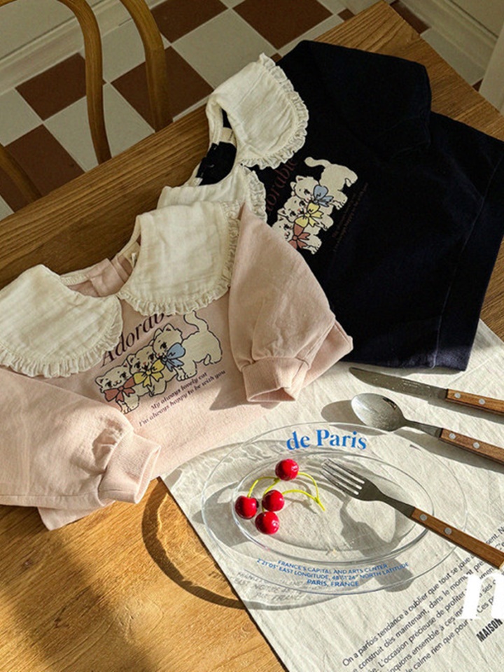 Adorable Collar Sweatshirt