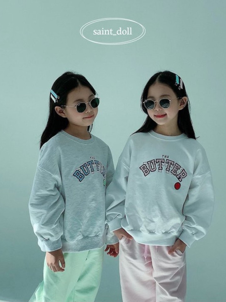 Butter Embreoidery Sweatshirt With Mom