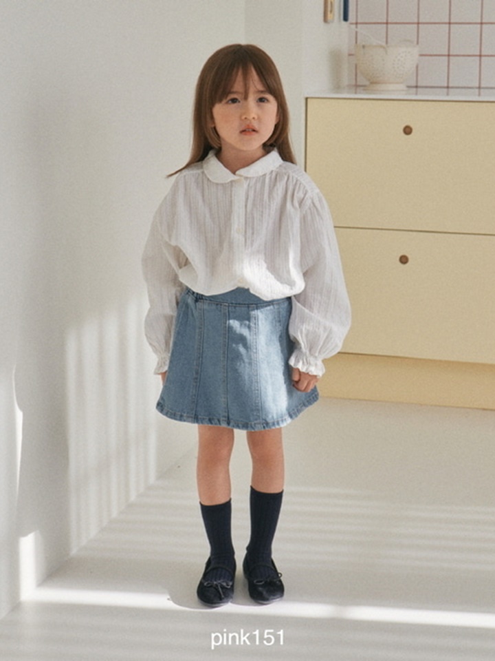 Slit Denim Skirt