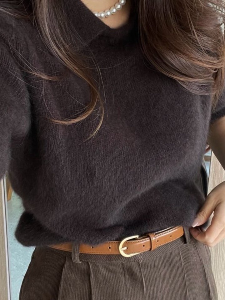Hygge Collar Raccoon Knit Top