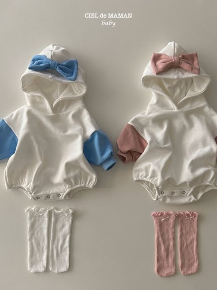 Ribbon Hoody Body Suit