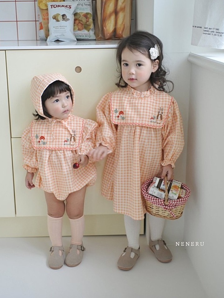 Rabbit Check Body Suit