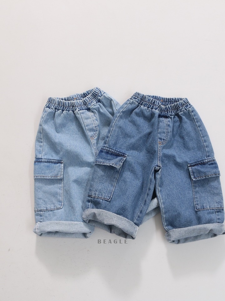 Banding Cargo Denim Pants