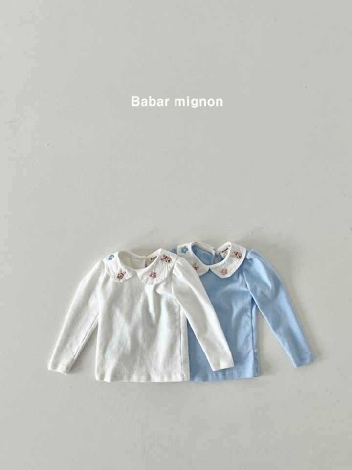 Embroidery Collar Tee