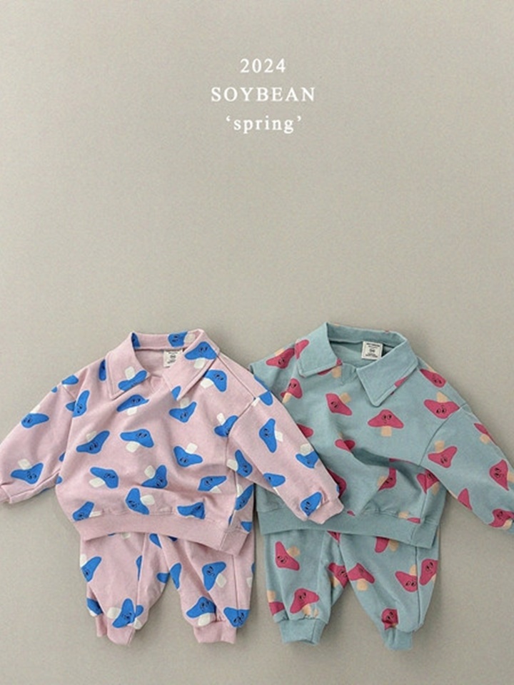 Collar Mushroom Top Bottom Set