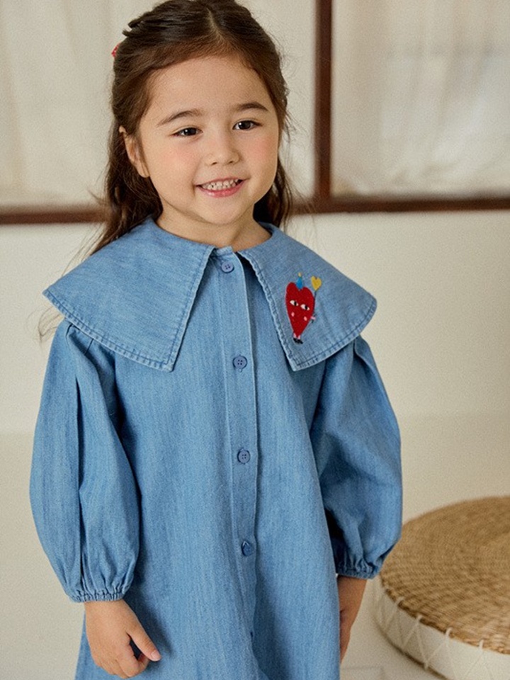 Heart Denim One-Piece