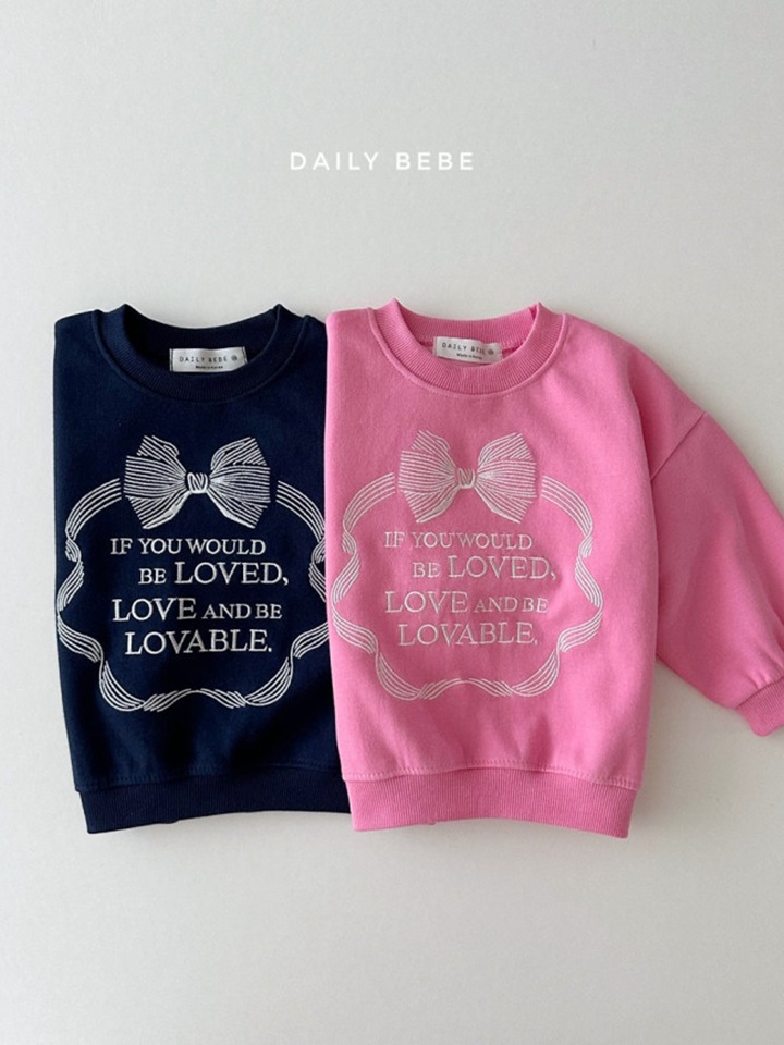 Ribbon Embroidery Sweatshirt