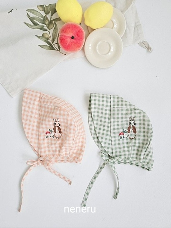 Rabbit Check Bonnet