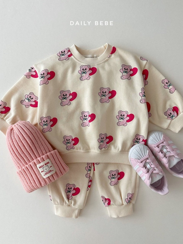 Bear Heart Top Bottom Set