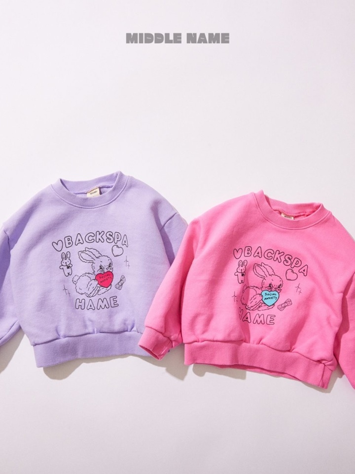 Heart Rabbit Crop Sweatshirt