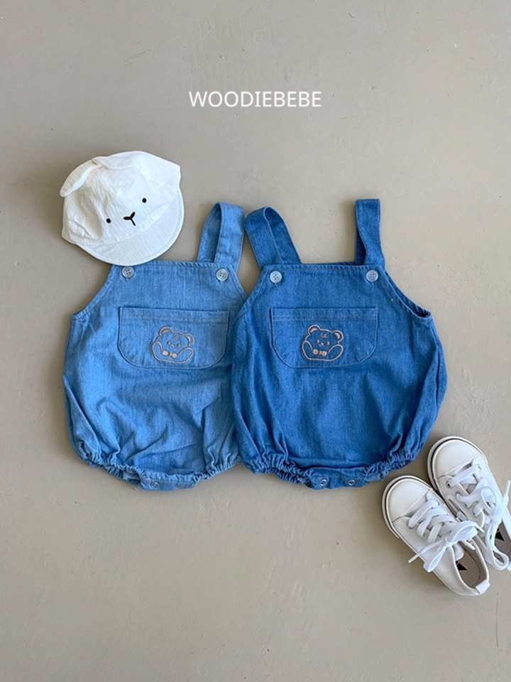 Denim Bear Body Suit