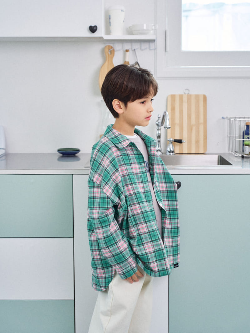 A-Market - Korean Children Fashion - #childrensboutique - Big Check Shirt - 10