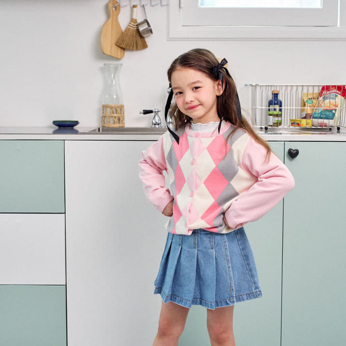A-Market - Korean Children Fashion - #kidzfashiontrend - Argyle Cardigan