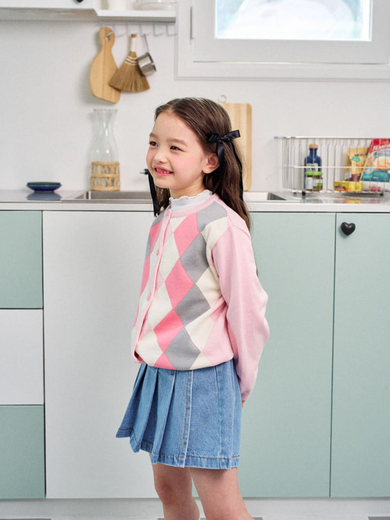 A-Market - Korean Children Fashion - #prettylittlegirls - Argyle Cardigan - 6