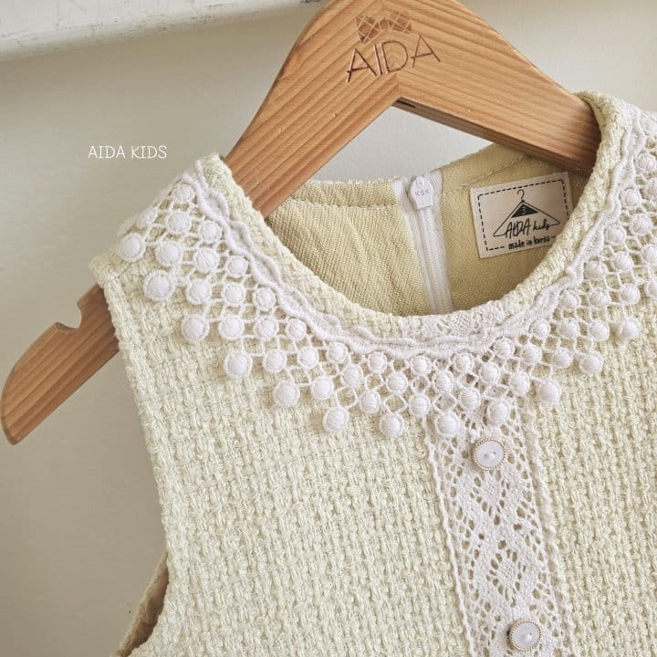 Aida - Korean Children Fashion - #magicofchildhood - Lemon Tweed One-Piece - 4