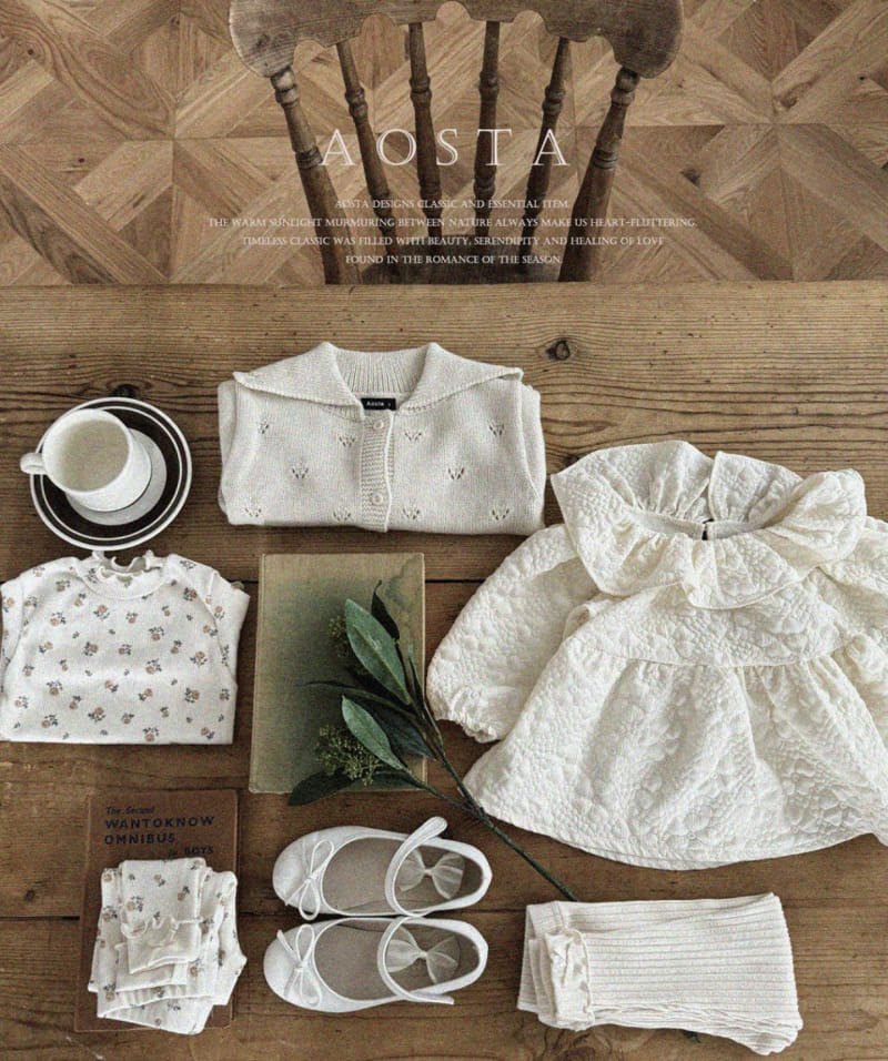 Aosta - Korean Baby Fashion - #babyfever - Eyelet Cardigan - 11