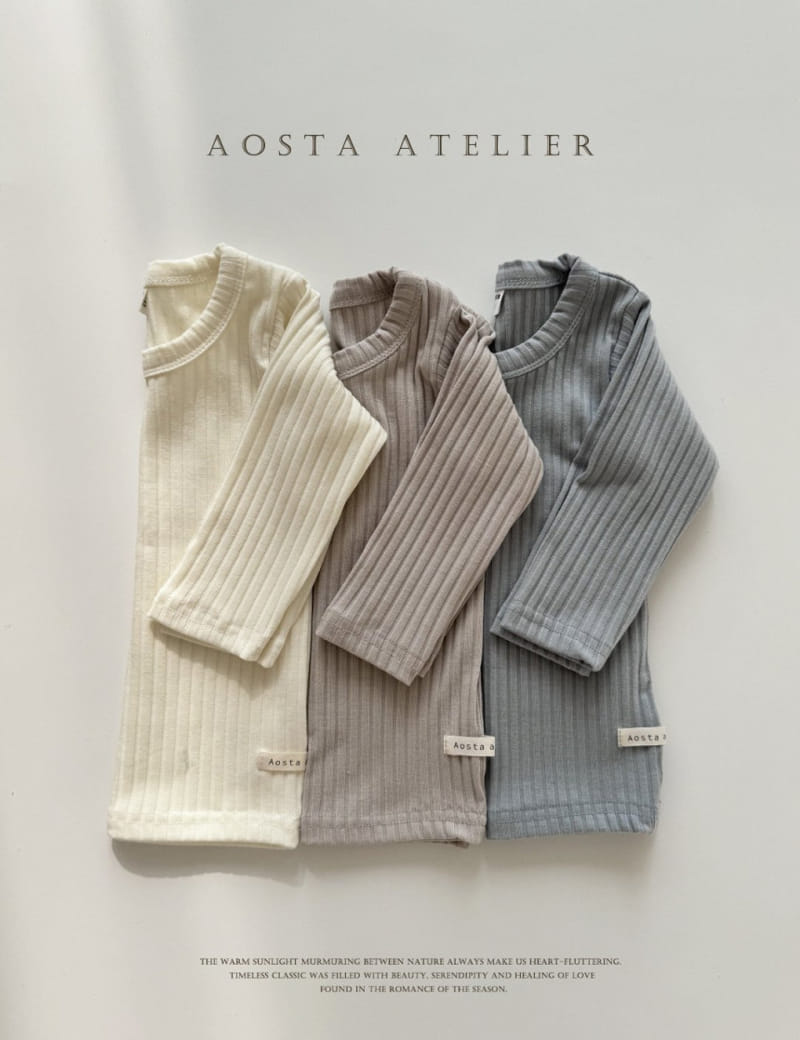 Aosta - Korean Baby Fashion - #babylifestyle - Moist Rib Tee - 2