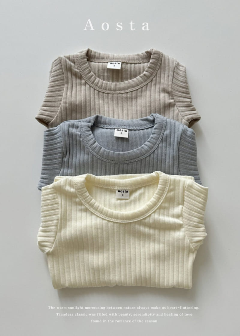 Aosta - Korean Baby Fashion - #babyoninstagram - Moist Rib Tee - 4