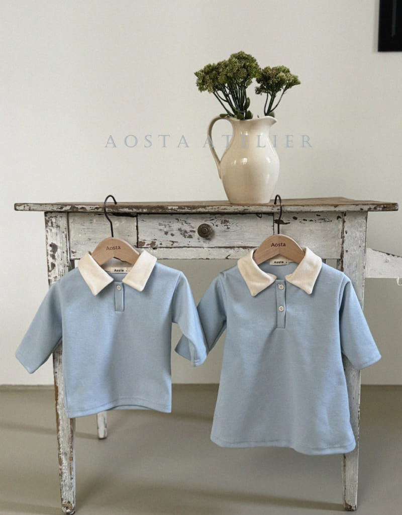Aosta - Korean Baby Fashion - #onlinebabyshop - Pk Collar One-Piece - 5