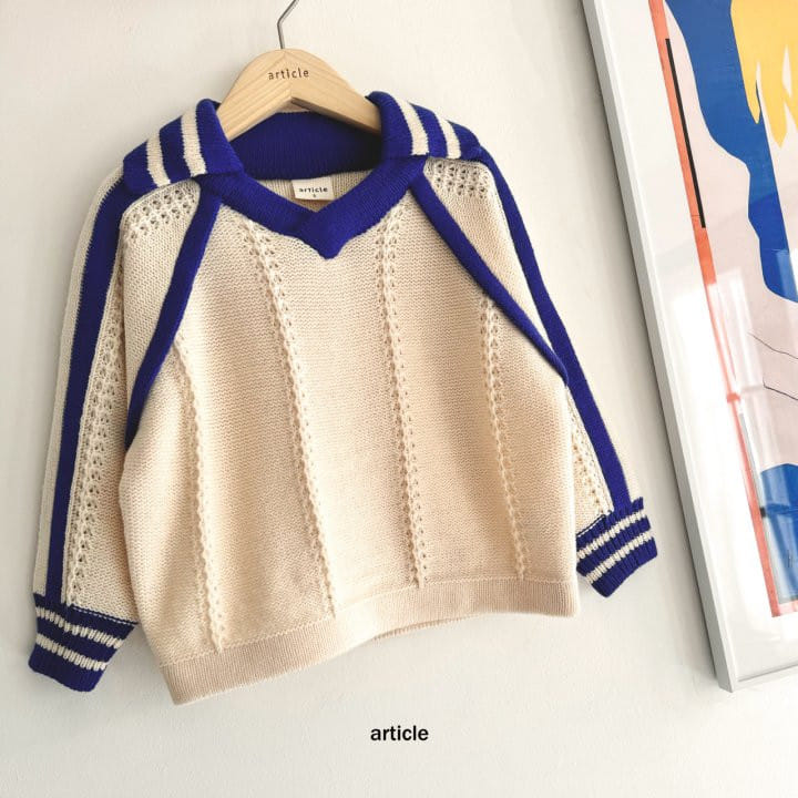 Article - Korean Children Fashion - #stylishchildhood - Scsi Collar Knit - 4