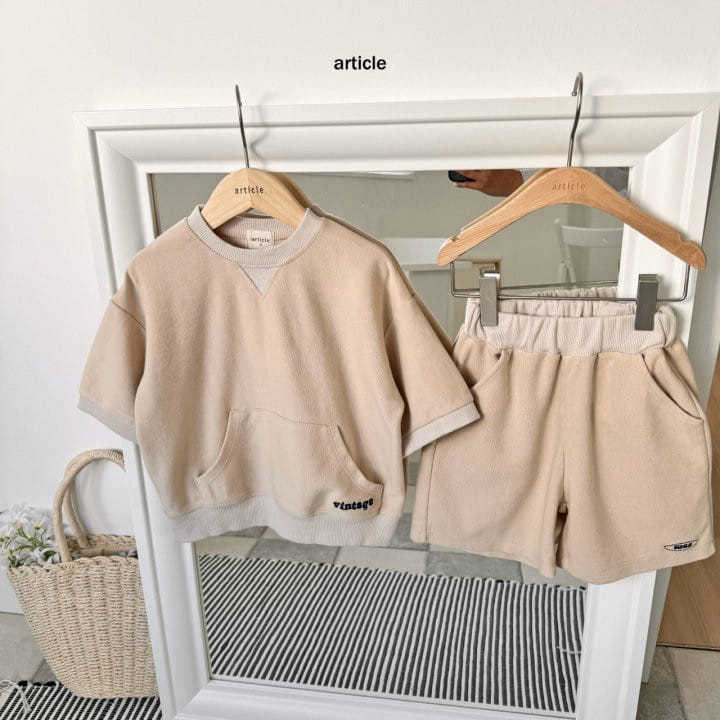 Article - Korean Children Fashion - #childofig - Egg Terry Top Bottom Set - 3