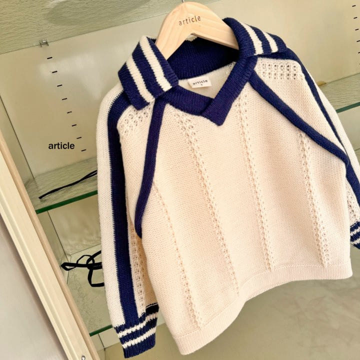 Article - Korean Children Fashion - #stylishchildhood - Scsi Collar Knit - 3
