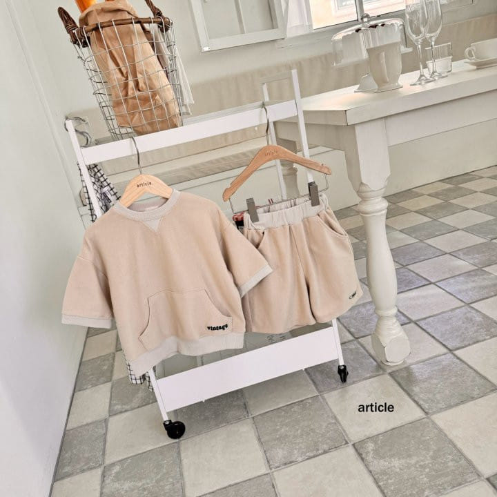 Article - Korean Children Fashion - #stylishchildhood - Egg Terry Top Bottom Set - 2